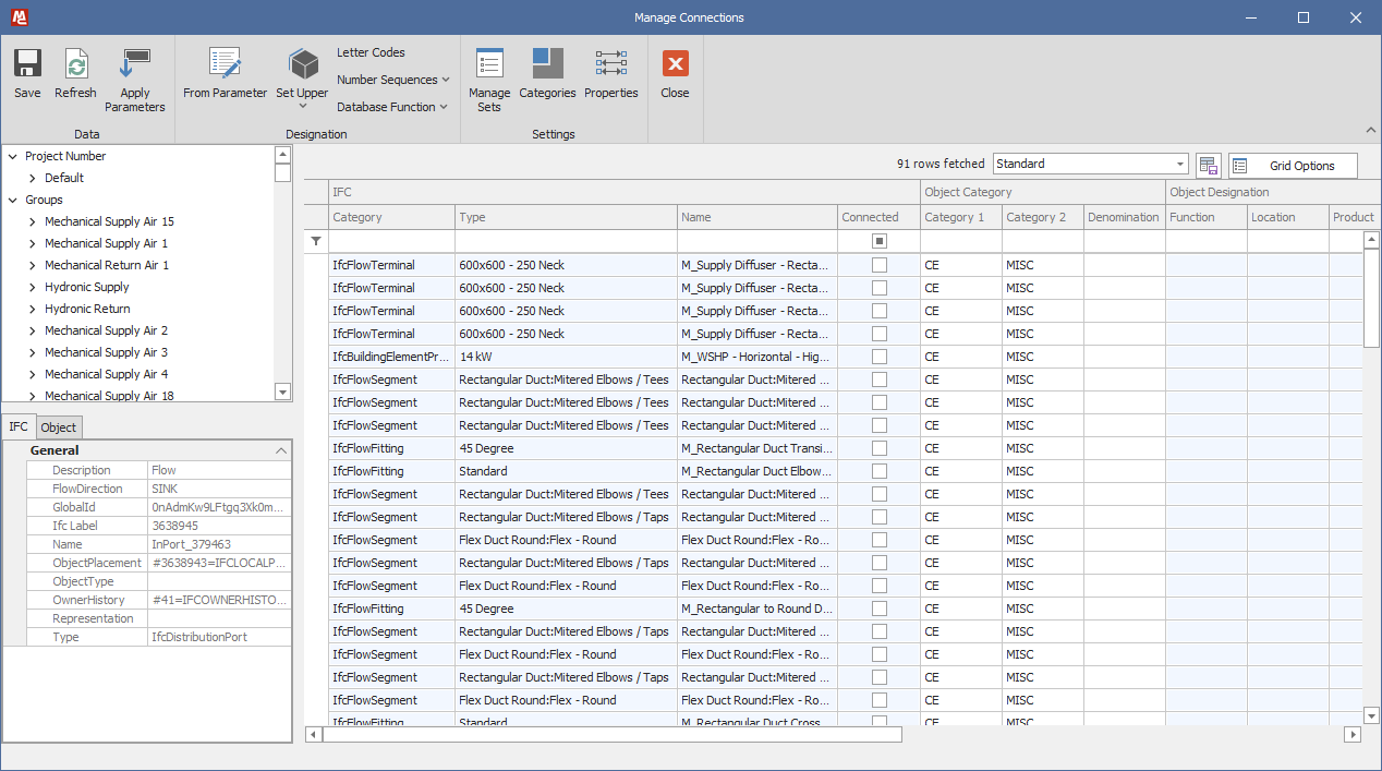 Manage Connections dialog.