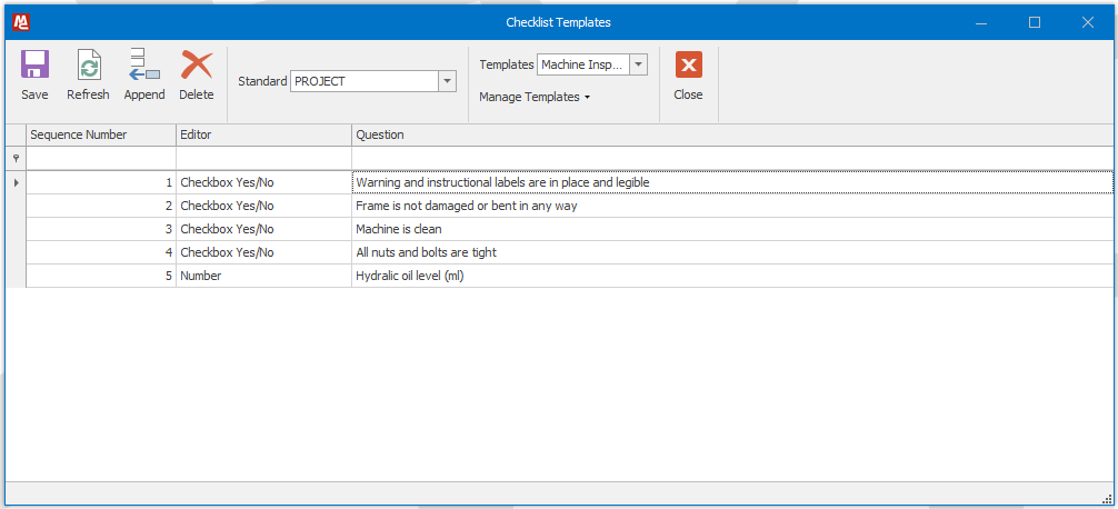 MaintenanceChecklists